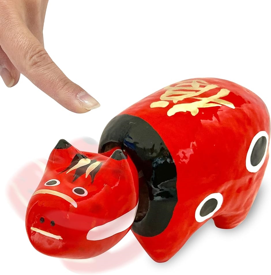 日本製 希少生産 赤べこ 幸福の牛 縁起物 手作り 張り子 民芸品 郷土