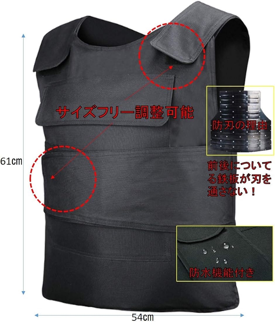 防刃プロテクター C型 ネイビー フリーサイズ 防刃プロテクター C型