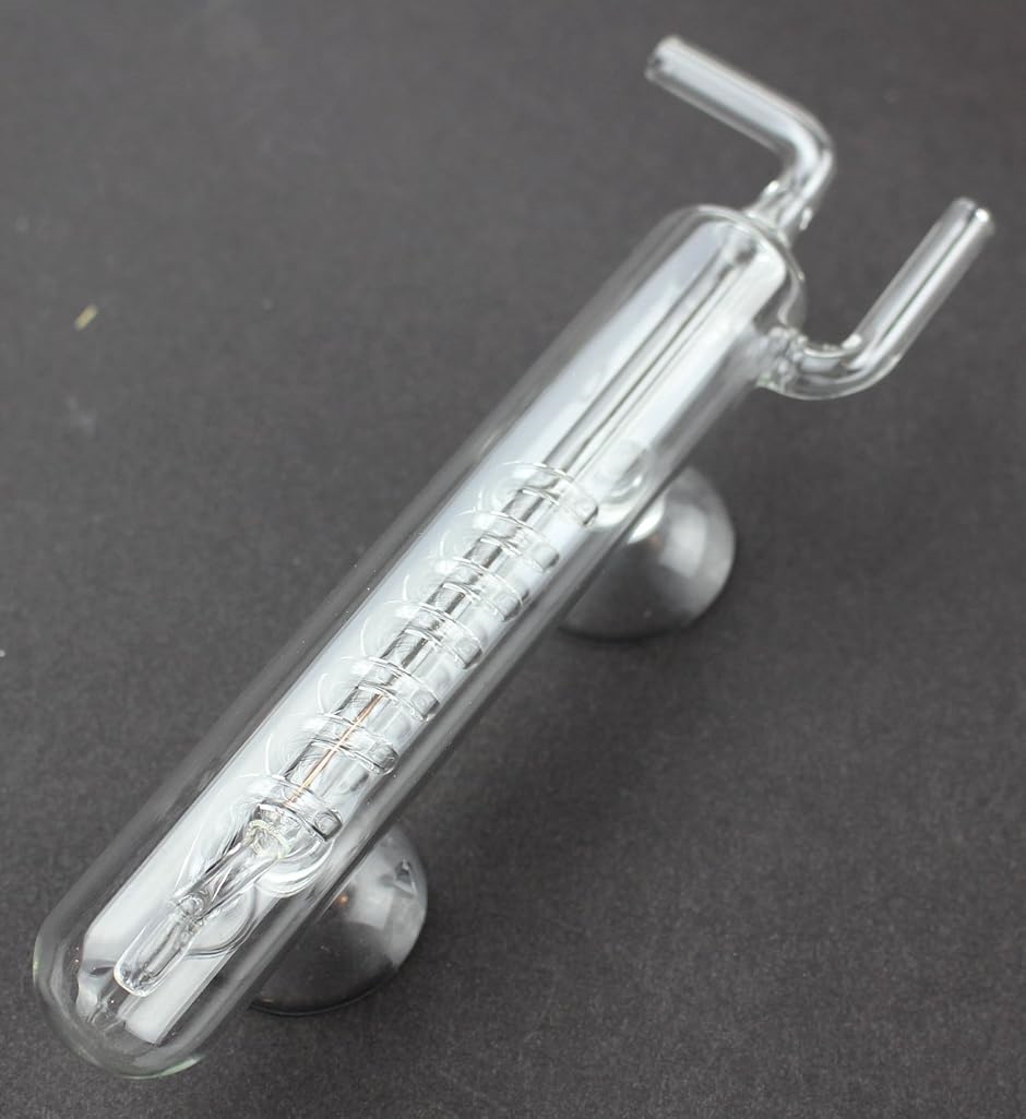 ガラス製 CO2 スパイラル バブル カウンター ビートルカウンター 水槽