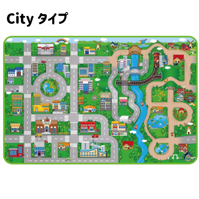 プレイマット 道路 ジャンボプレイマット 120×175cm 子供 キッズ