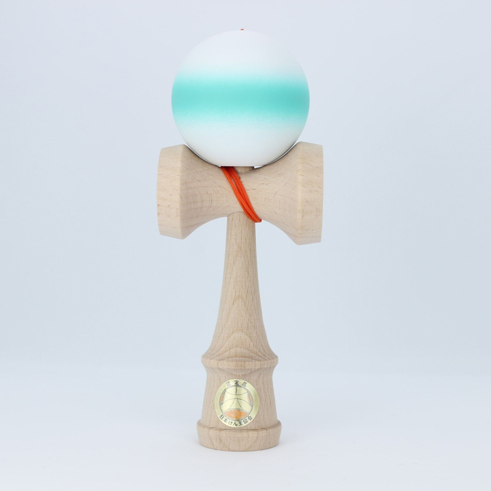 山形工房 競技用 けん玉 ライン ターコイズ ライトブルー 大空 日本