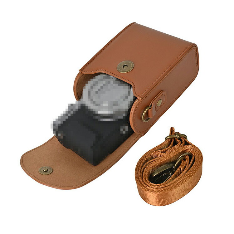 CANON IXY 650 m ケース カバー ショルダーストラップ付き PUレザー