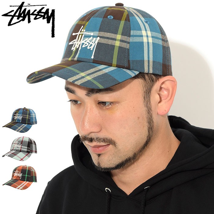 STUSSY（ステューシー） キャップ 帽子 STUSSY Big Logo Madras Plaid