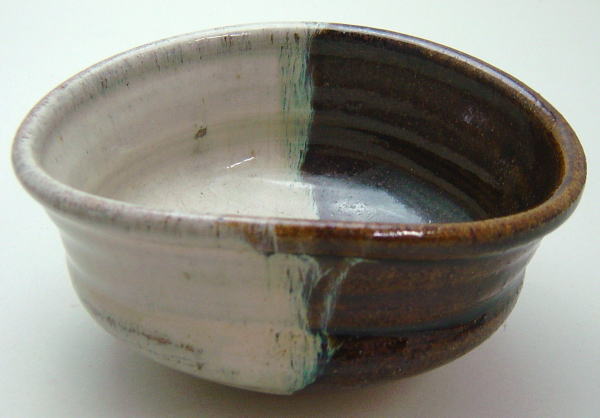 茶道具 抹茶茶碗 唐津焼 掛分け 沓形 鶴田純久作 掛け分け 沓型 くつ形