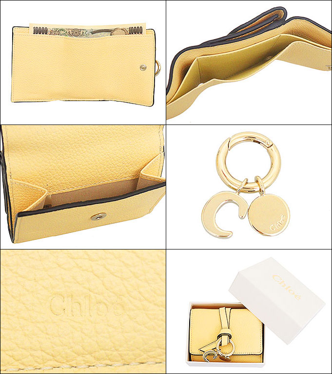 Chloe ミニ財布トリフォールドクリームイエロー