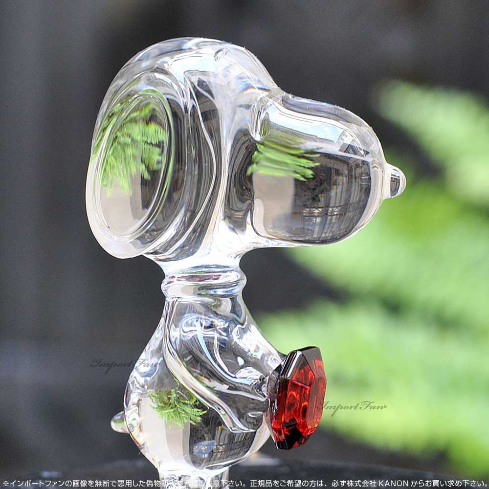 バカラ（Baccarat） スヌーピー レッドオクトゴン クリア クリスタル