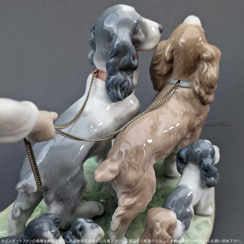 LLADRO（リヤドロ） 仔犬たちの行進 イヌ 少女 置物 01006784 LLADRO