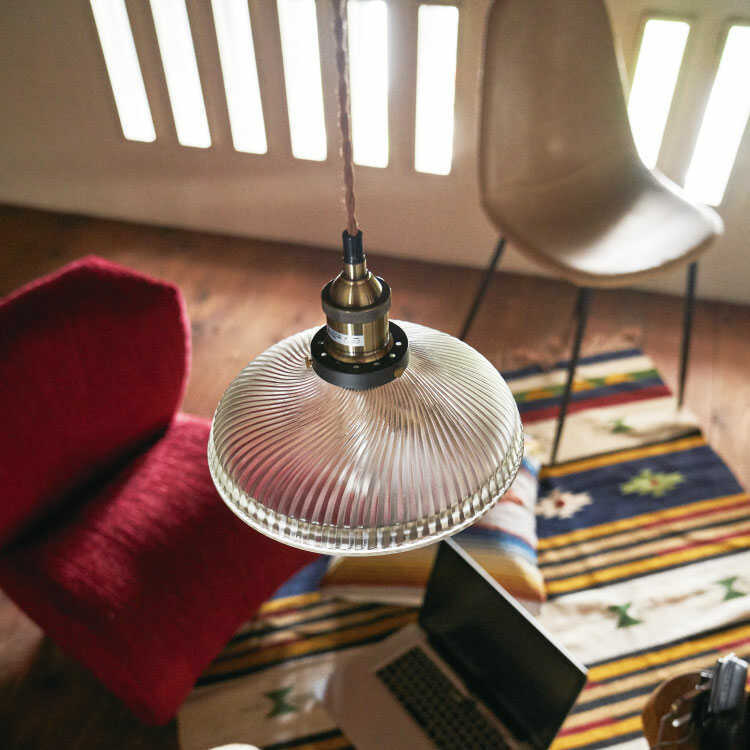 ペンダントライト 傘型 ガラス レトロ お洒落 ナチュラル アンティーク