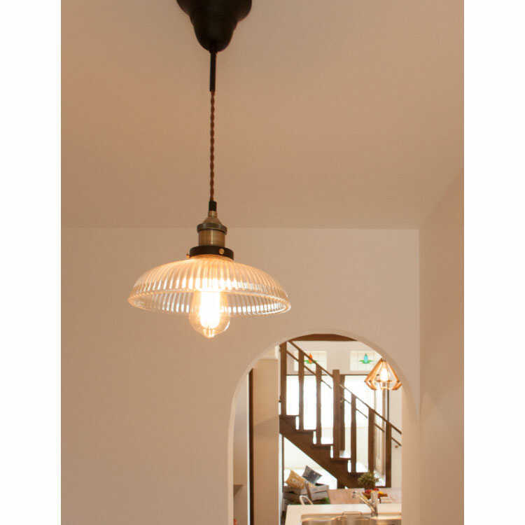 ペンダントライト 傘型 ガラス レトロ お洒落 ナチュラル アンティーク