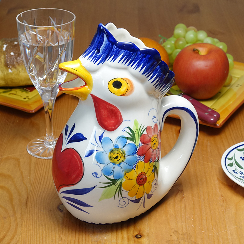 ポルトガルにて購入 水差し ピッチャー 陶器 ポルトガル製 陶器製