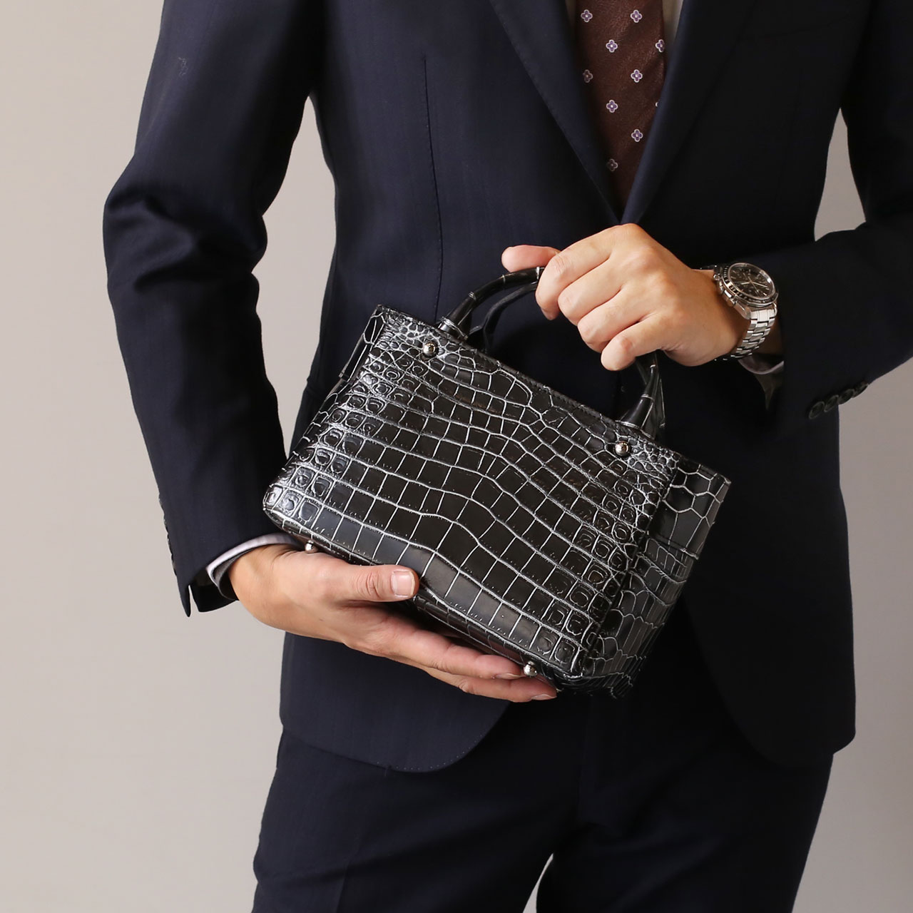 sankyo shokai（三京商会） [5%offクーポン]クロコダイル ミニトート