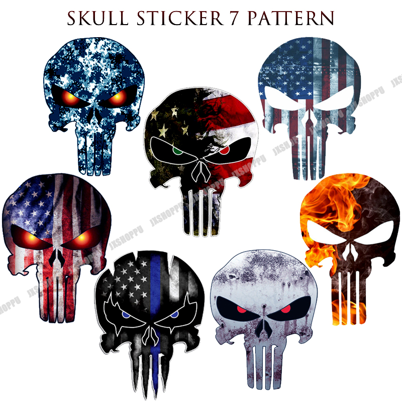 スカル ステッカー エンブレム ドクロ リアル シール 骸骨 ドレス