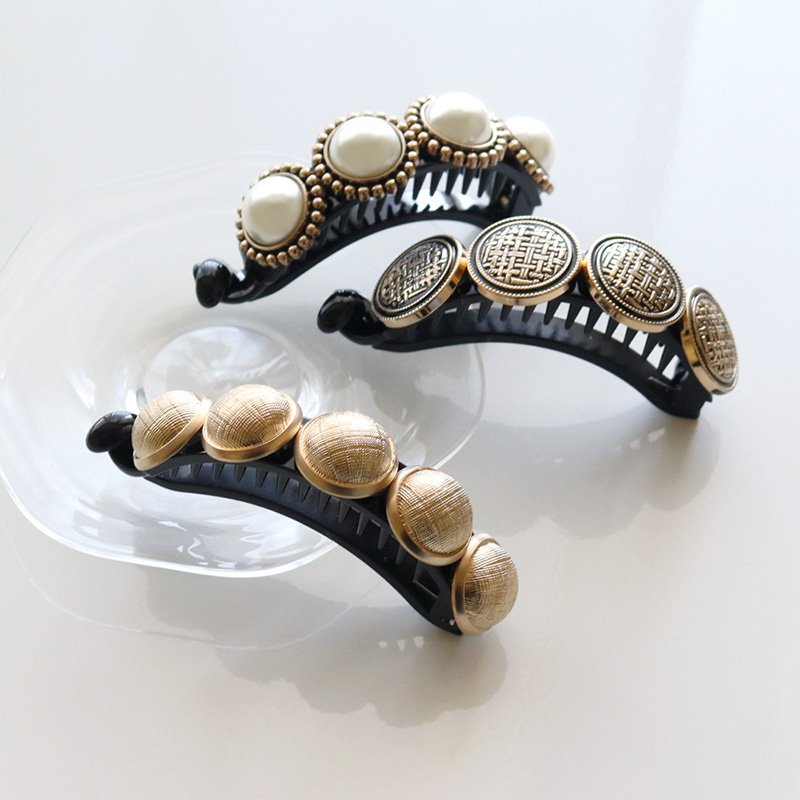 Jewel VOX ヘアクリップ ヘアアクセ レディース アンティーク風 ボタン