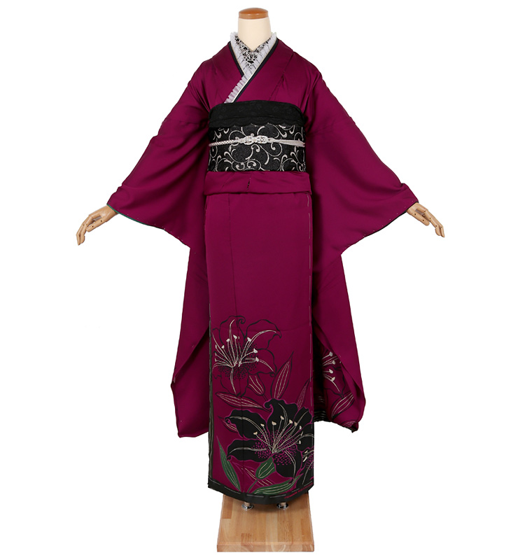 振袖 仮仕立て 新品 販売 成人式 結婚式 卒業式 正絹 紫 赤紫 コシノ
