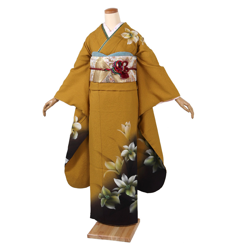 ゆったりサイズ 振り袖 フルセット 長襦袢 金彩 成人式 大きめ 振袖