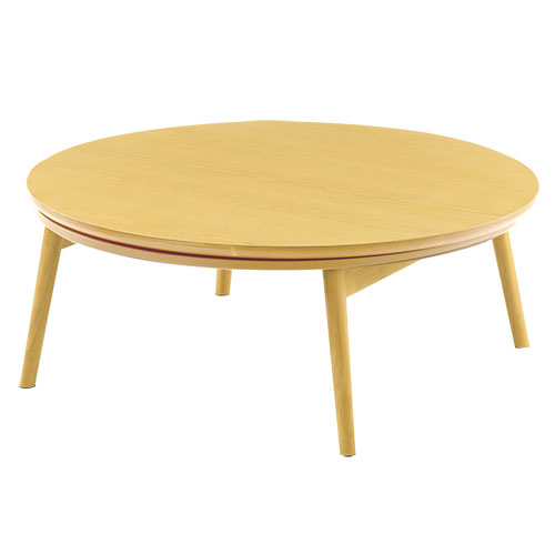 ぼん家具 こたつ コタツ 炬燵 テーブル 本体 円卓 丸型 折れ脚