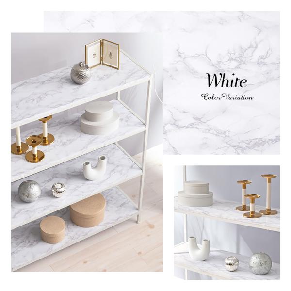 HAGiHARA（萩原） オープンラック 白 4段 ラック 棚 スチール 収納