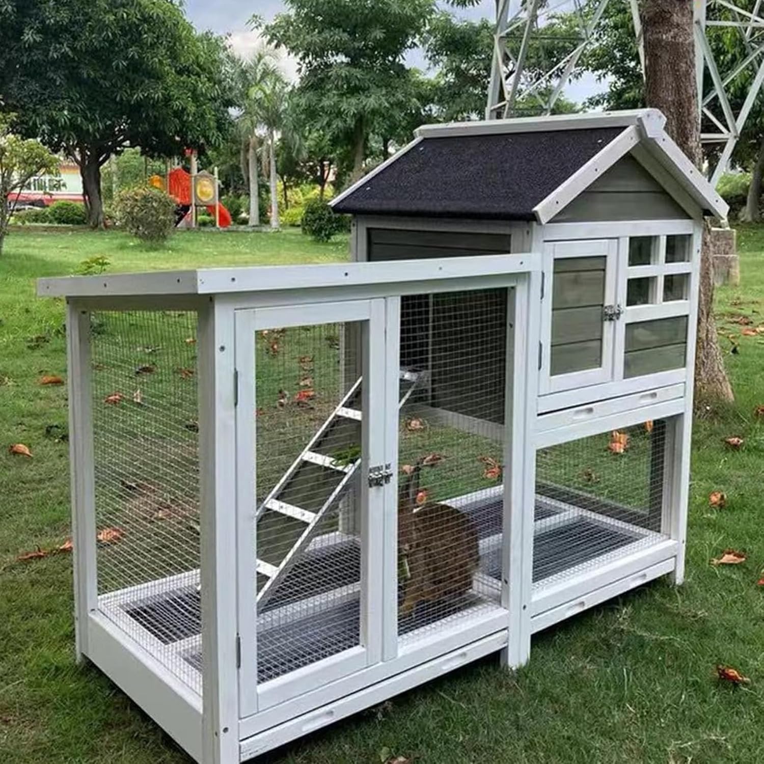 屋外ウサギケージ木製鶏小屋 ウサギケージ うさぎケージ ウサギ小屋