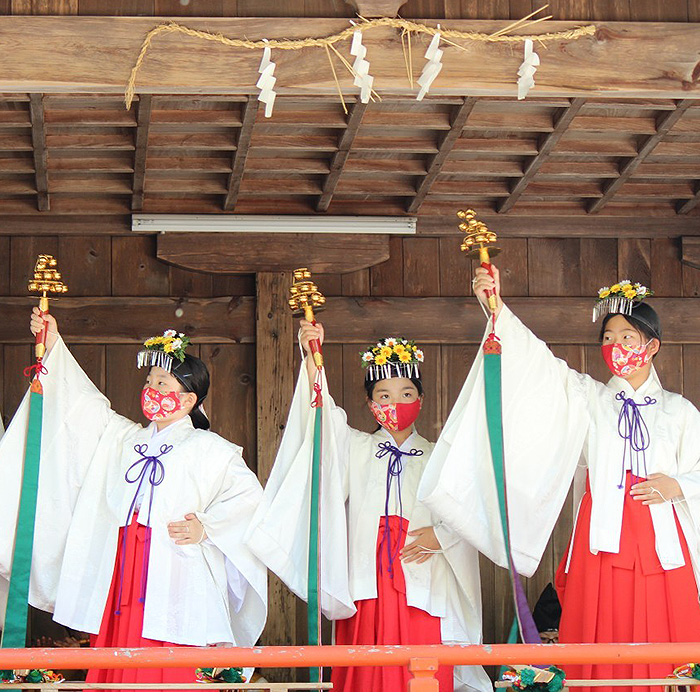 五色鈴緒（90cm・納期35日） 五色布 鈴緒 五色緒 神楽鈴 巫女鈴 七五三