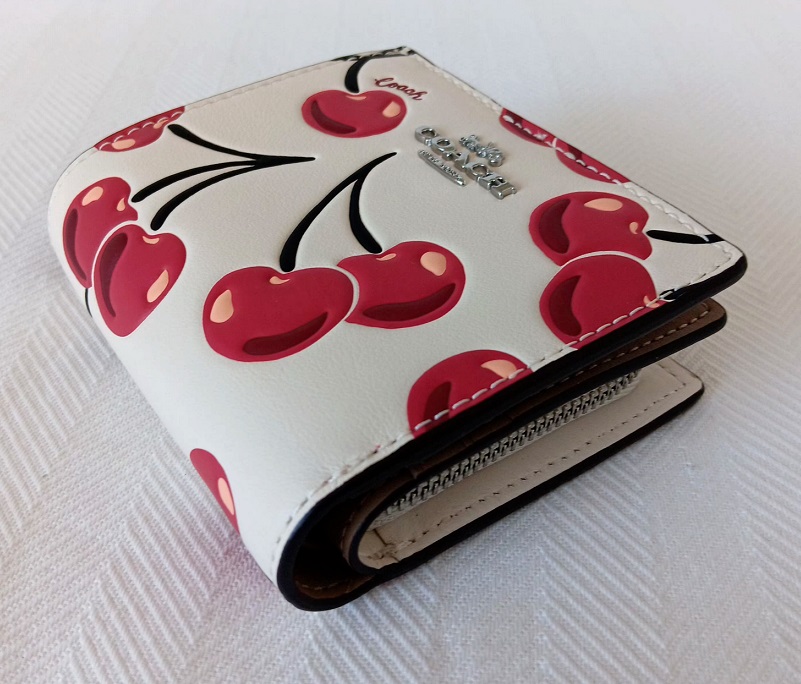 COACH（コーチ） 二つ折り財布 ミニ財布 アウトレット チェリー