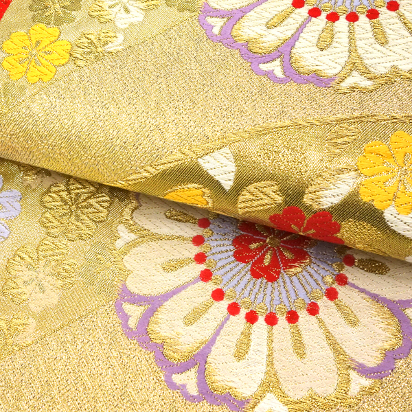 15%分クーポンあり 廣部商事 振袖用 袋帯 金 ゴールド 仕立て上がり