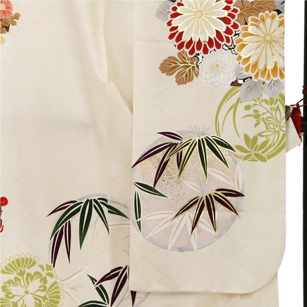 未仕立て 振袖 22点セットSION クリーム 四君子仮絵羽 振り袖 正絹
