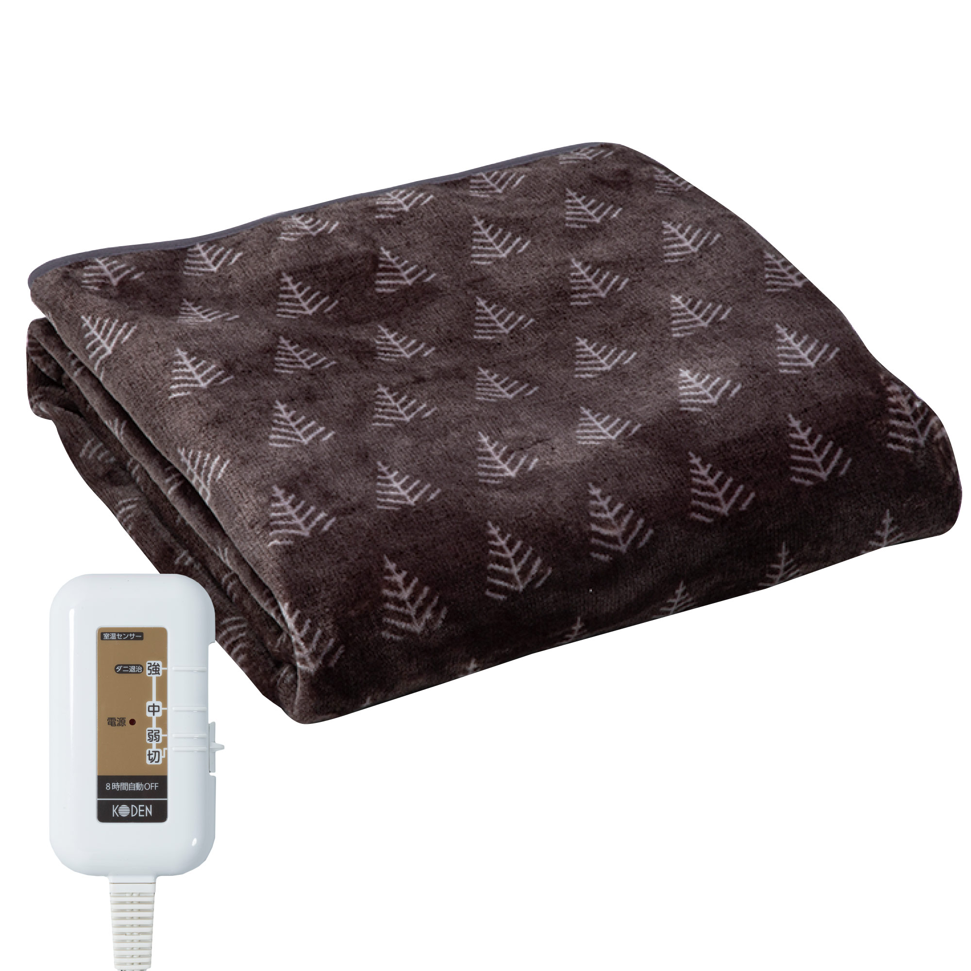 広電（KODEN） 電気毛布 掛け敷き 188×130cm フランネル 電気掛け毛布