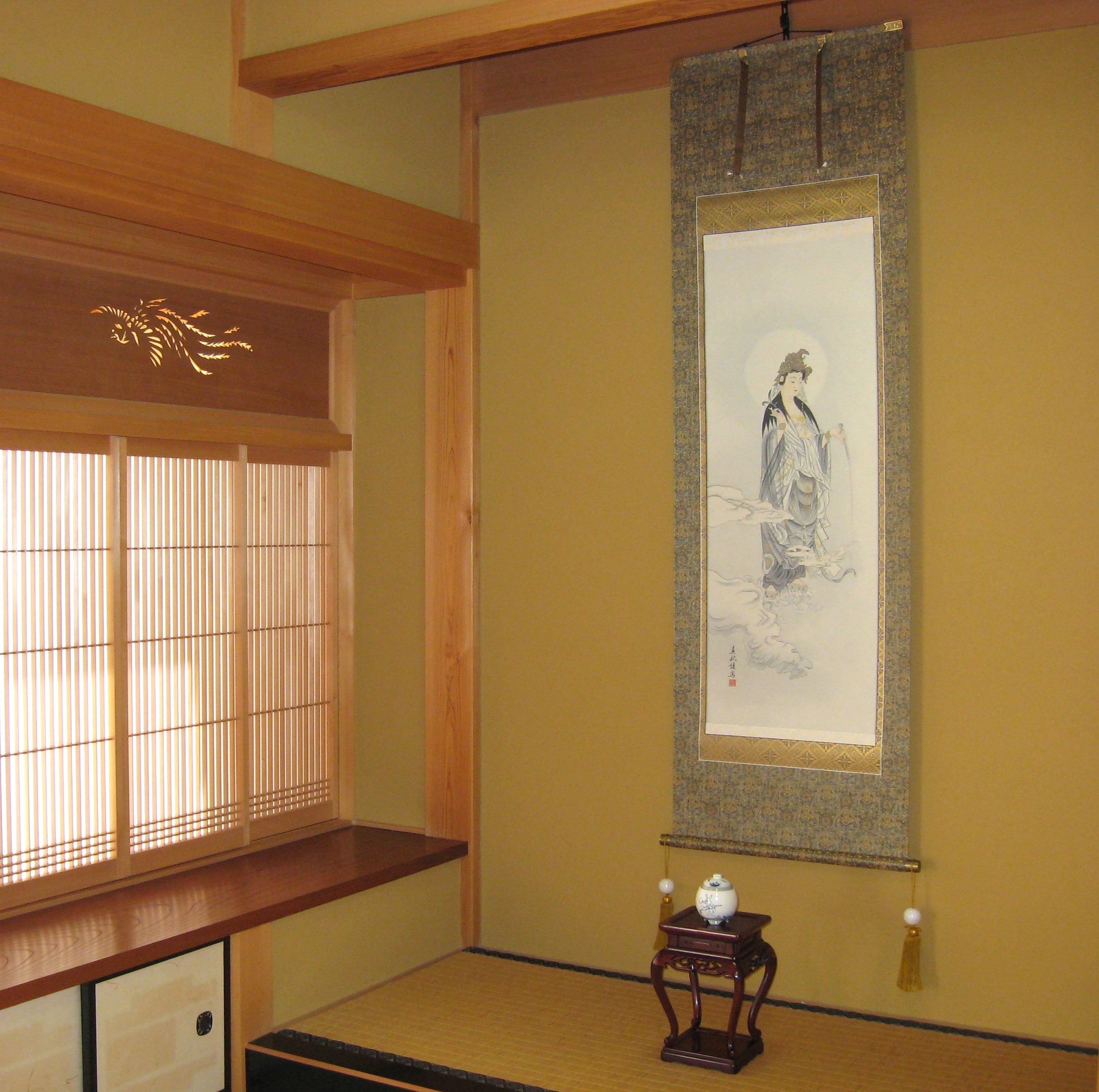 掛け軸 掛軸 雲上観音 (右向き) 吉田真秋 (真筆・新品) : 掛け軸の専門