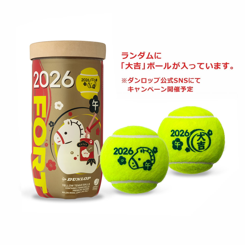 DUNLOP（ダンロップ） テニステニスボール 干支ボール 2026年「午