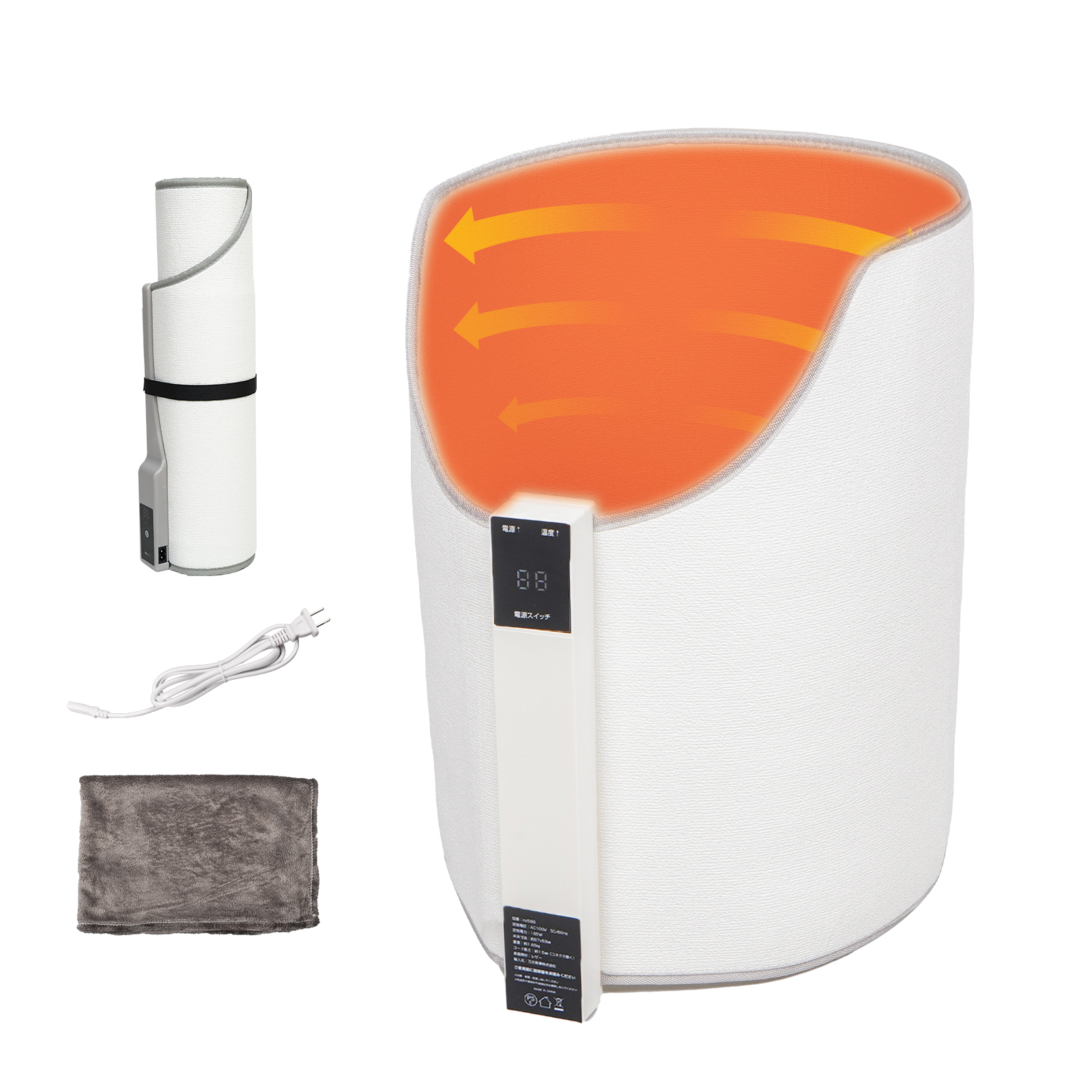 パネルヒーター ラウンド型 デスク 足元 デスクヒーター 電気ヒーター