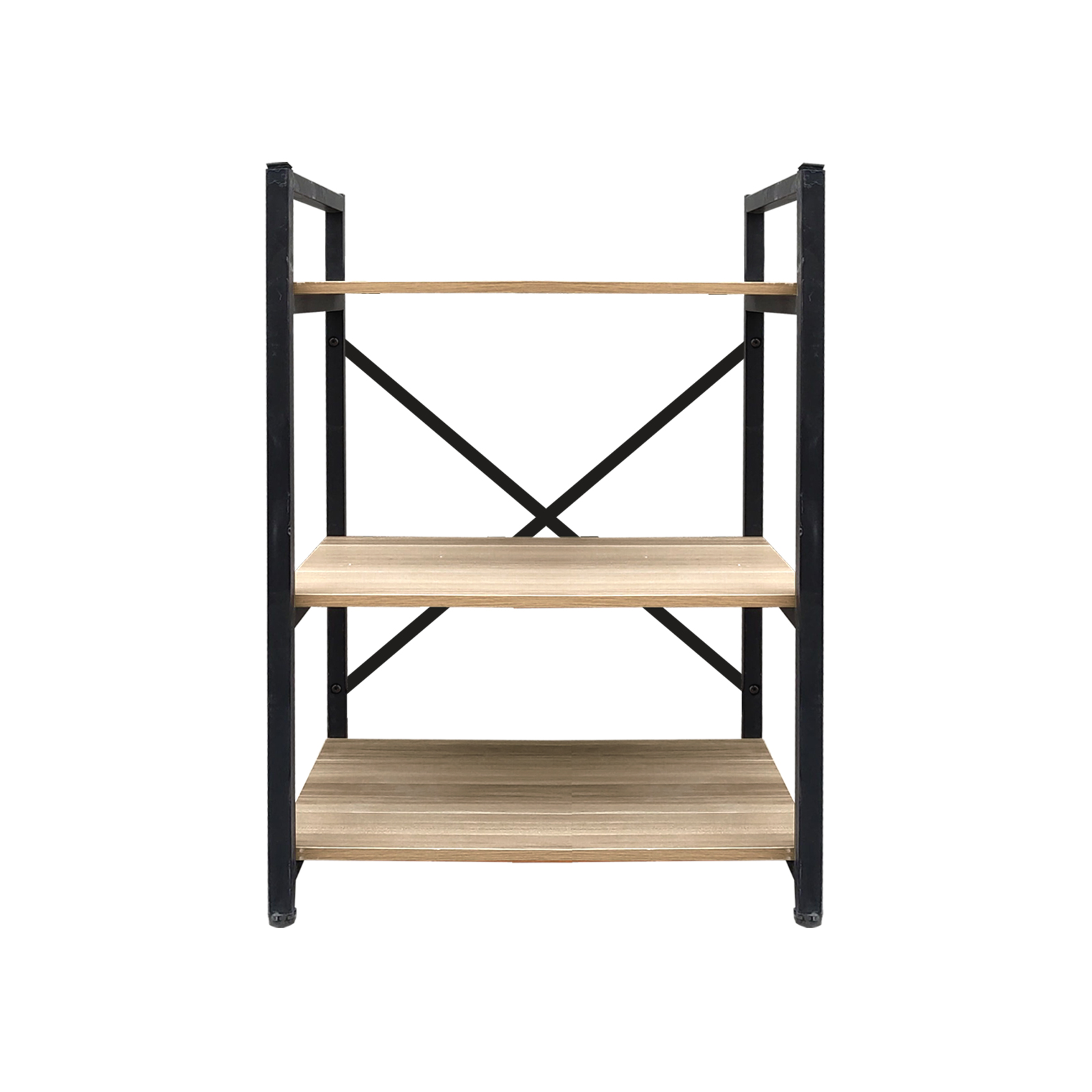 多機能 ウッドラック 3段 木製ラック ワイヤーラック スチールシェルフ