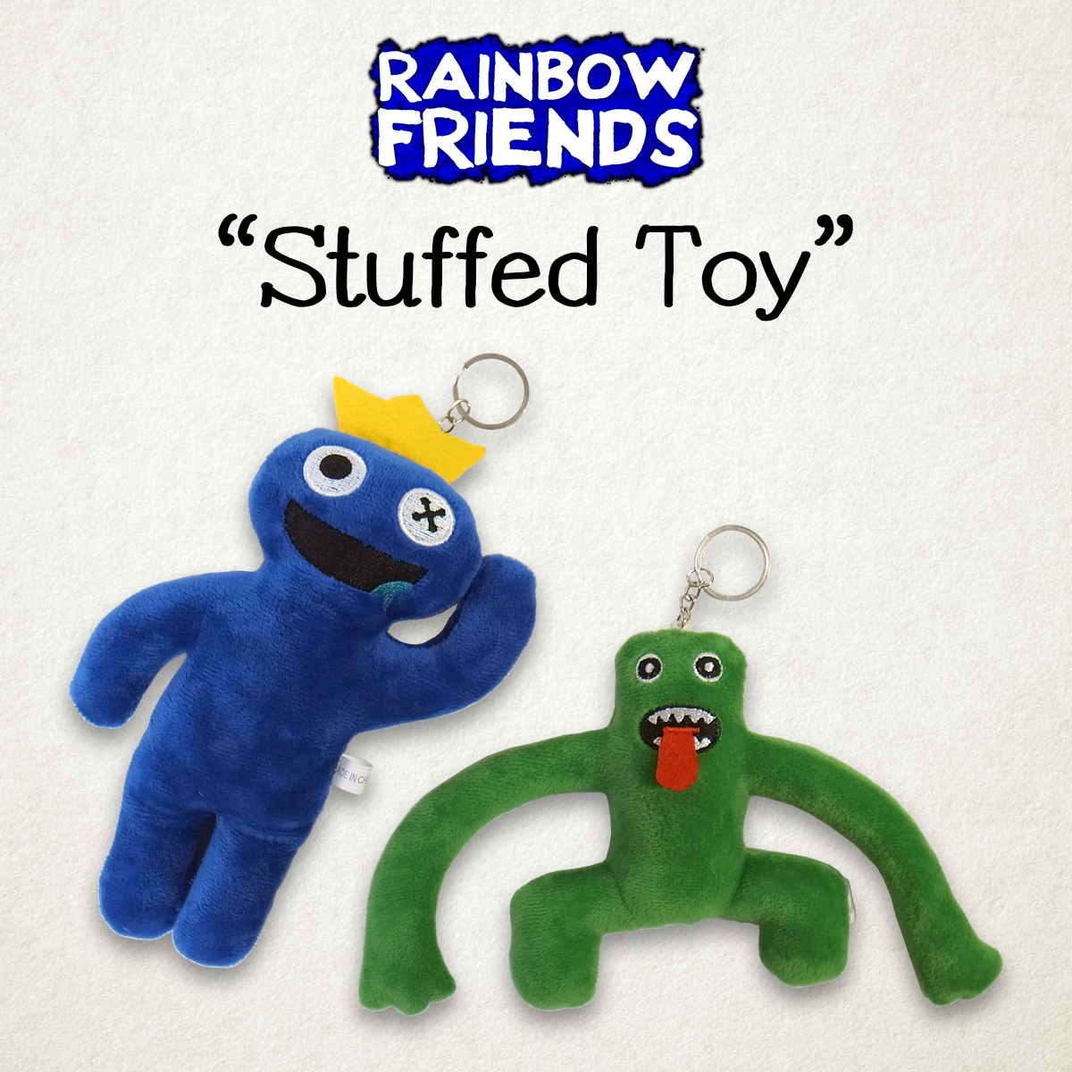 SALE レインボーフレンズ ぬいぐるみ 人形 ブルー グリーン ホラー