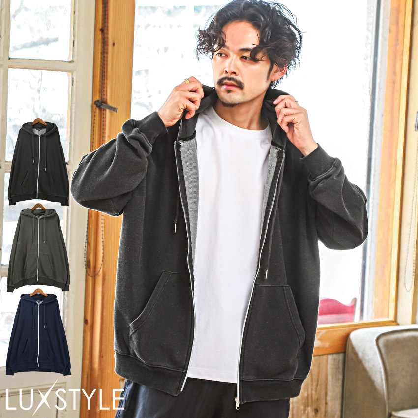 セール パーカー メンズ ジップ スウェット オーバーサイズ ゆったり