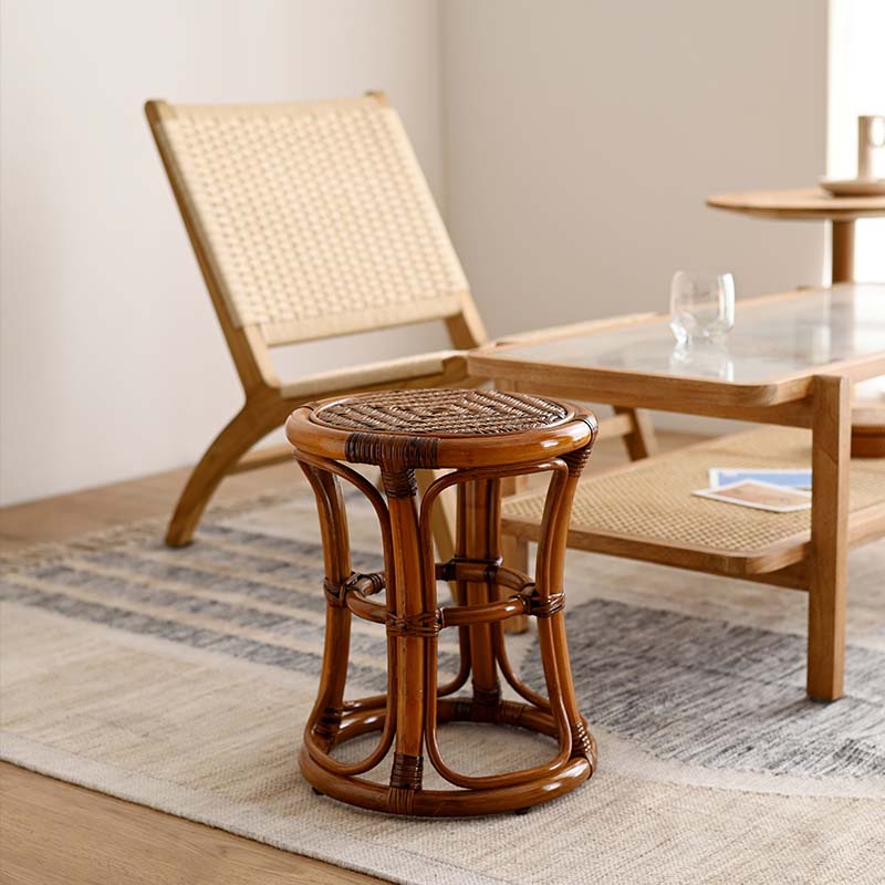 籐椅子 スツール 腰掛け 籐製 軽い 和風 和モダン 母の日 父の日 敬老