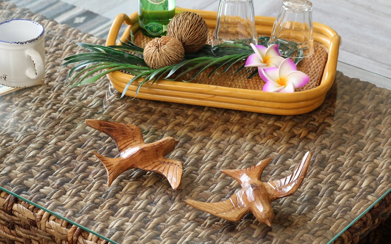 アジアン雑貨 鳥1羽 ナチュラルブラウン 木製オブジェ Z070726G 爆買