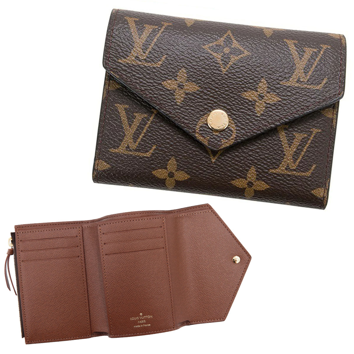 ルイヴィトン財布 折財布 ヴィクトリーヌ モノグラム 正規品 ミニ財布
