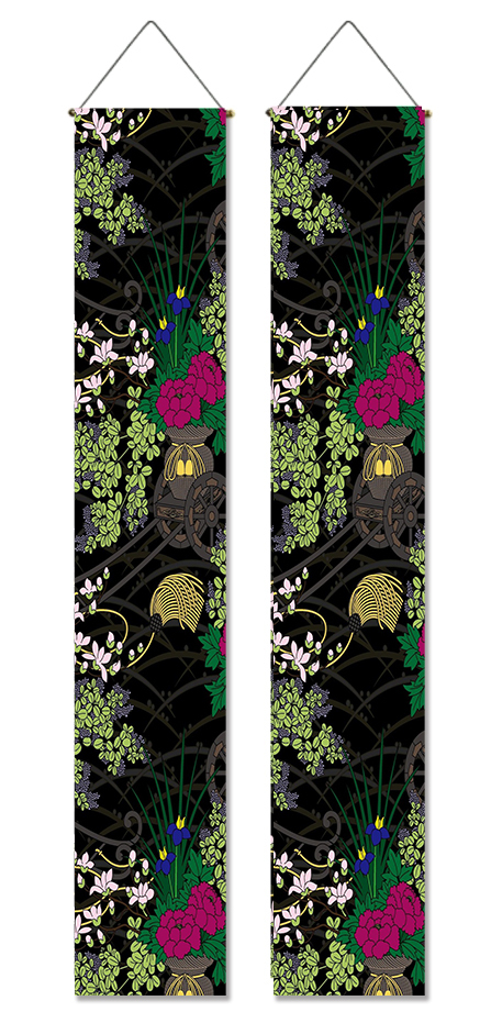 タペストリー 細タペストリー 和風 和柄 和モダン 和室 畳 蝶 松竹梅