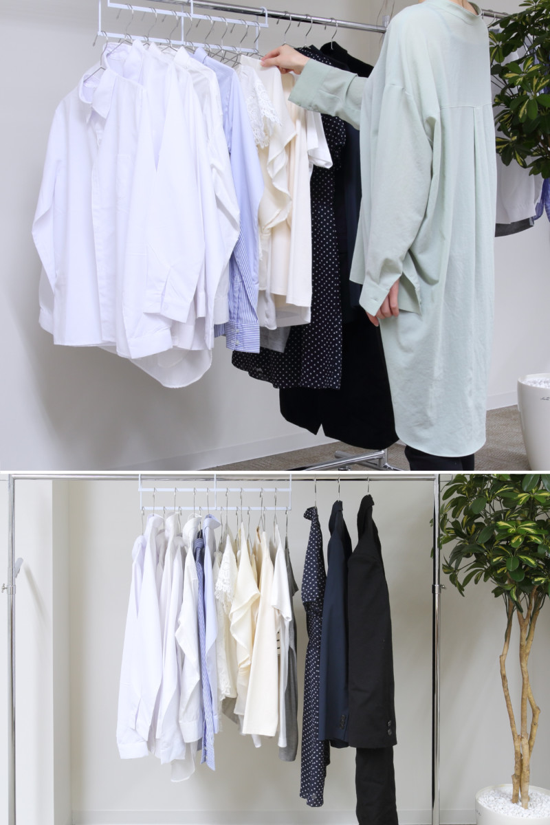 当店限定カラー）ハンガー 衣類収納アップハンガー 幅50cm 2本組 収納