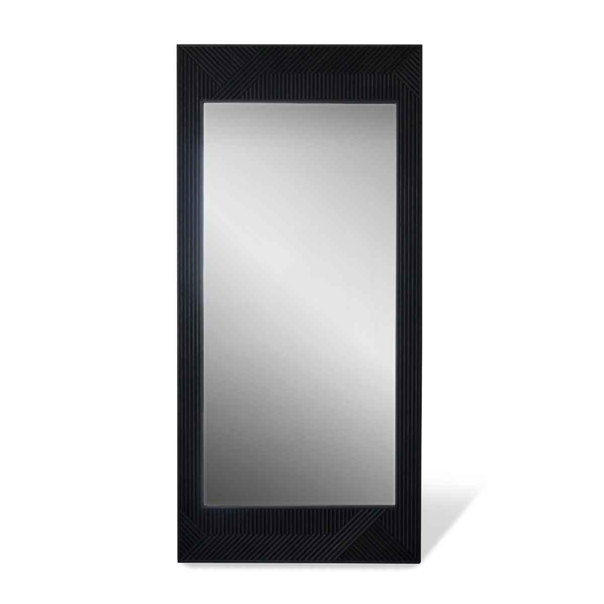 立て掛けミラー 大型 溝彫りデザイン HAS 幅85cm （ 開梱設置 ハス