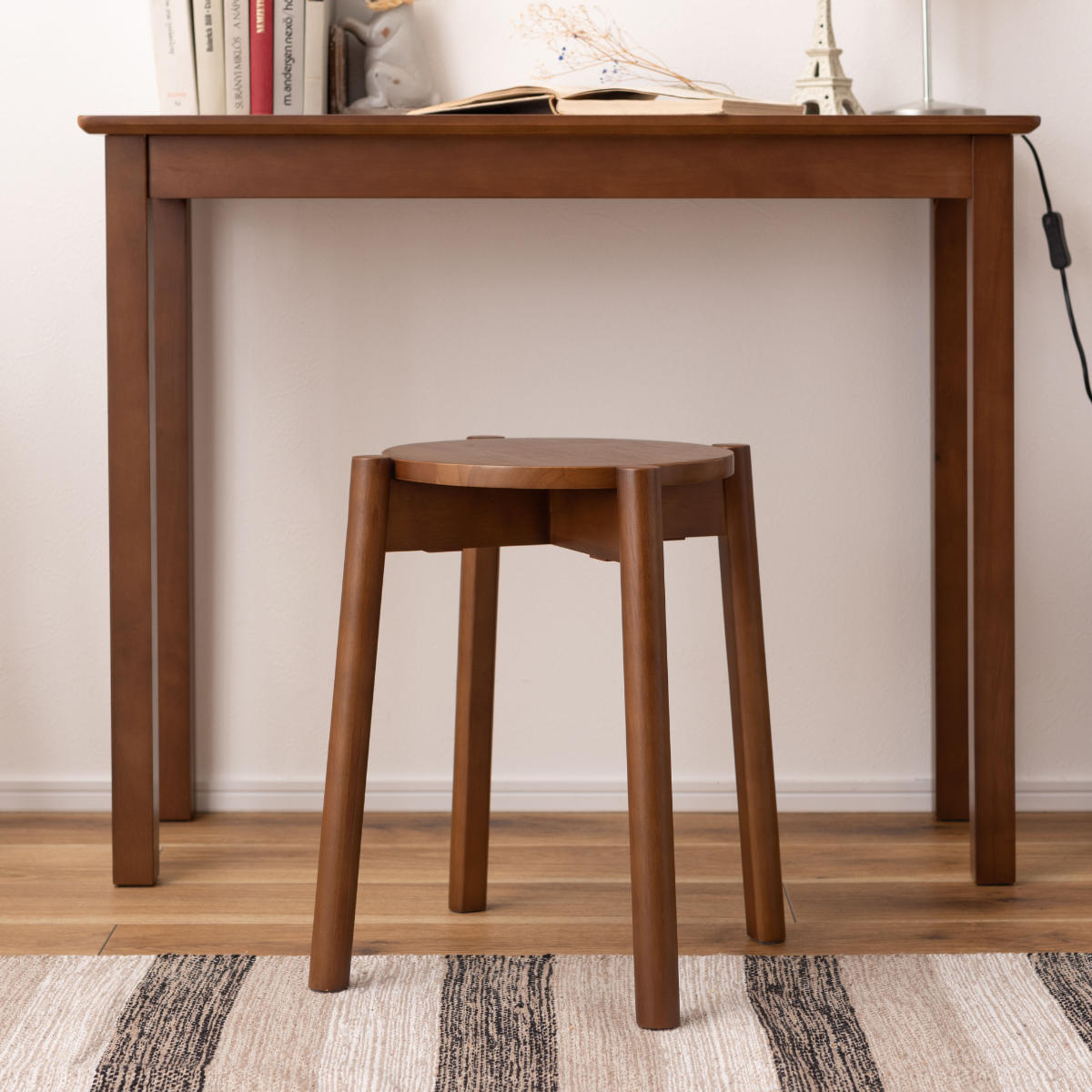 東谷 スツール 円型 高さ44.5cm スタッキング可能 （ 丸 円形 天然木