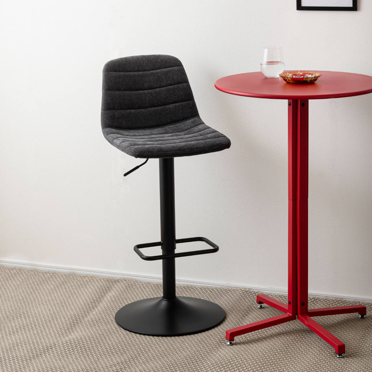 東谷 カウンターチェア 昇降式 座面高60〜82cm （ 回転式 ハイチェア