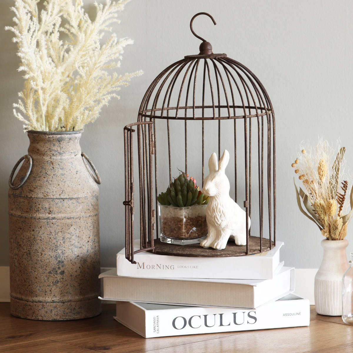 鳥かご ヴィンティー バードケージ ハンギングポット （ プランター