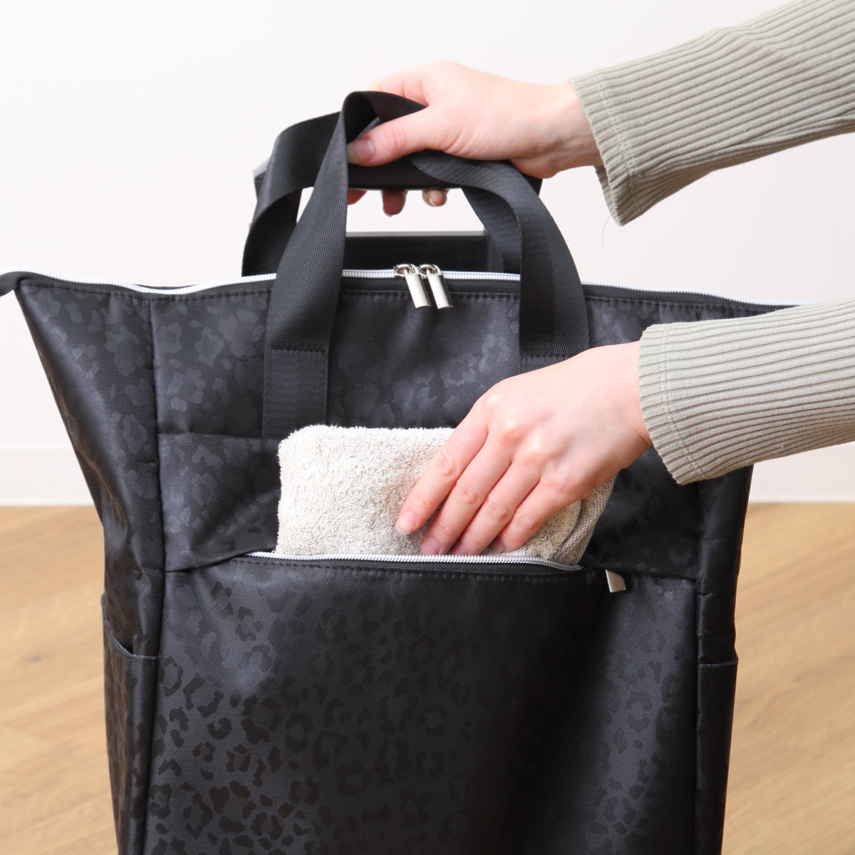 横押しカート cocoro レオパード 4輪カート （ キャリーカート