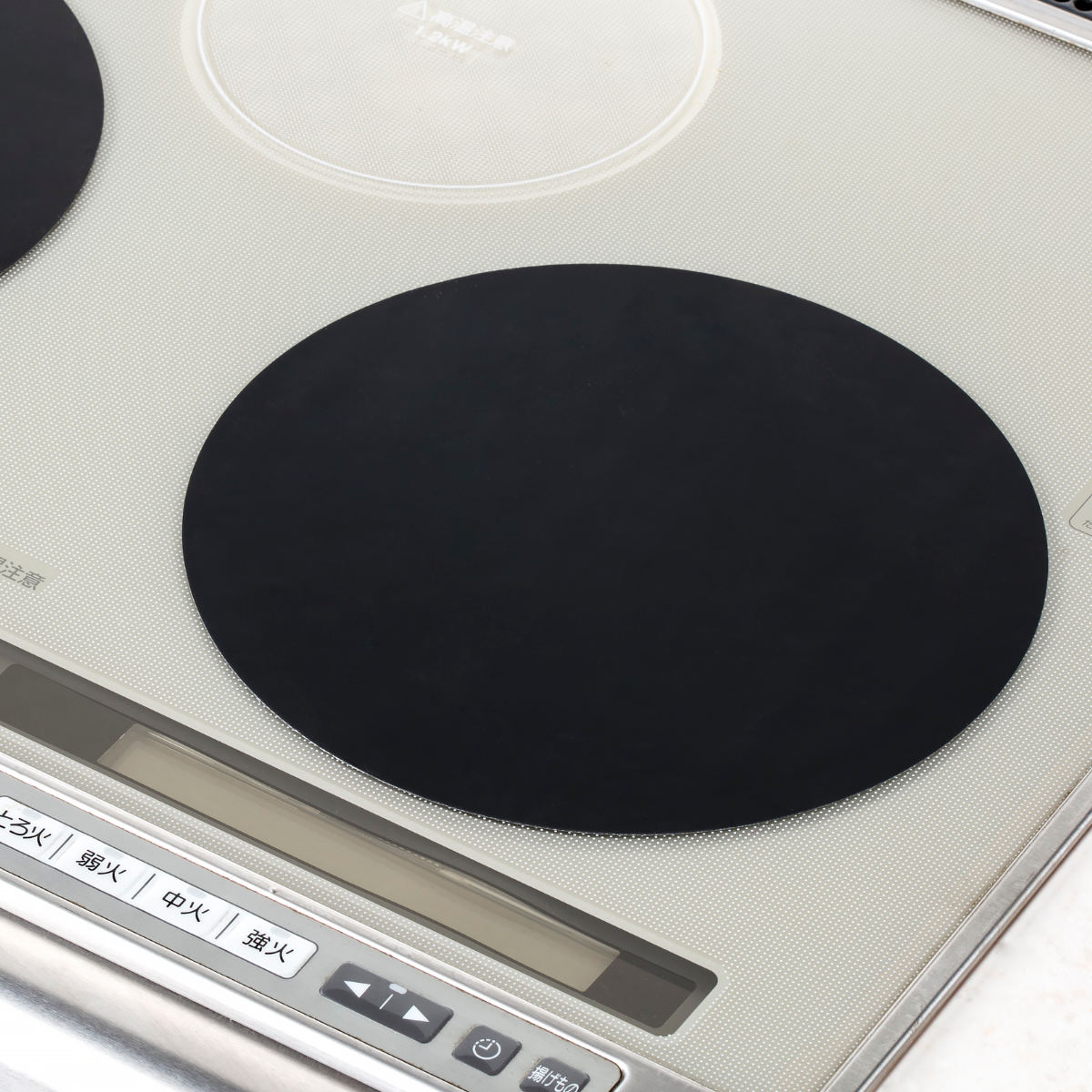 高木金属工業 IHマット IHクッキングヒーターマット 直径22cm ブラック