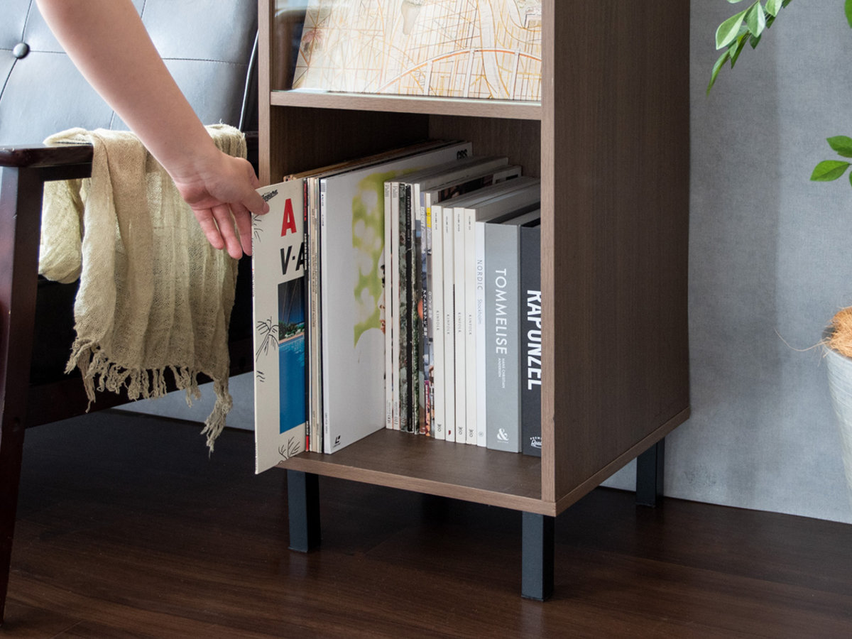 宮武製作所 レコード収納 幅35.5cm オープンラック スリムタイプ