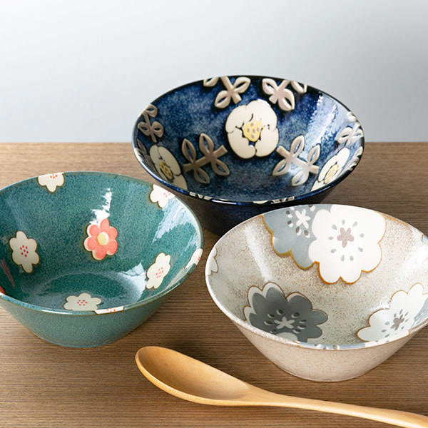 ボウル 14cm ノルディックフラワー 磁器 美濃焼 日本製 （ 食洗機対応