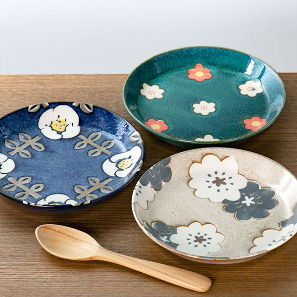プレート 14cm ノルディックフラワー 磁器 美濃焼 日本製 （ 食洗機