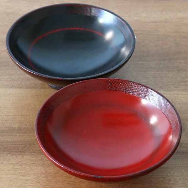 中鉢 木製 320ml 浅型 浅椀 布張り 漆 器 天然木 食器 （ 鉢 お椀 椀
