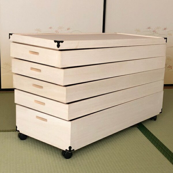 マーゼルン 衣装ケース 総桐 衣裳箱 キャスター付 5段 日本製 幅91cm