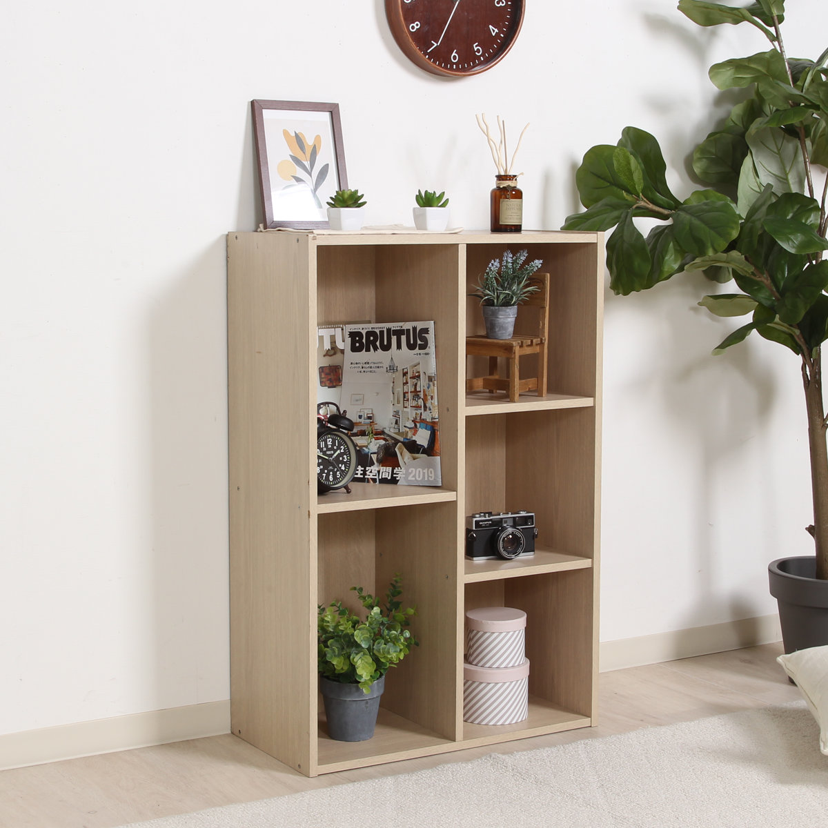 不二貿易（Fuji Boeki） カラーボックス 幅59cm 同色2台セット 本棚 CD